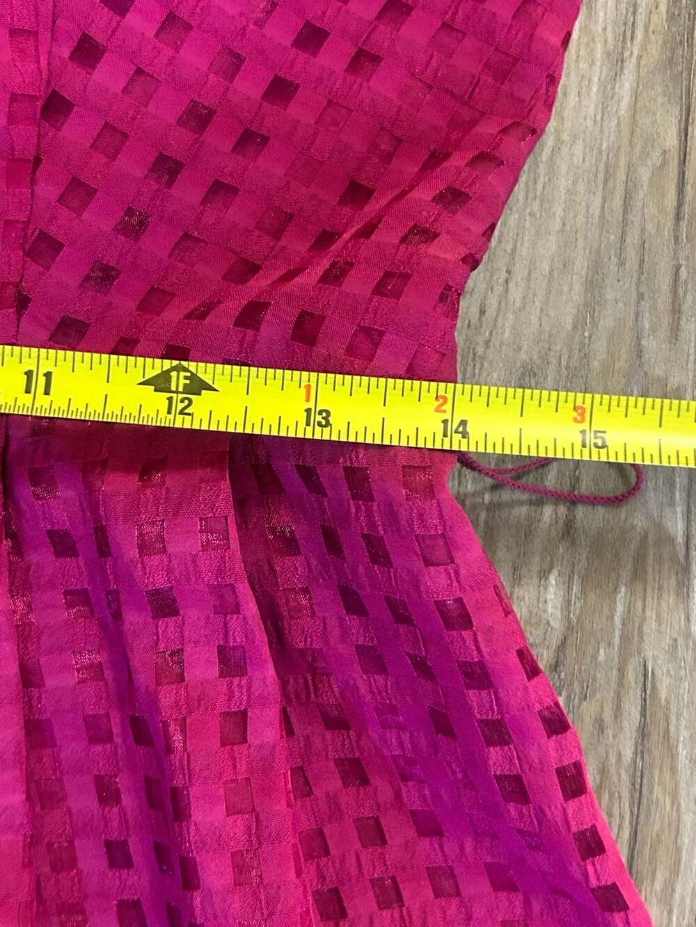 Anne Klein Magenta Textured Jacquard Midi Dress Women’s Size 6 - Picture 4 of 7